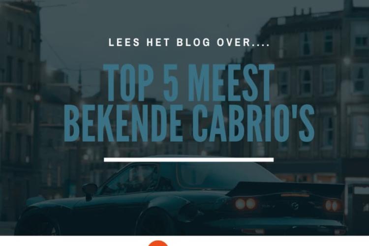 Top 5 meest bekende cabrio's