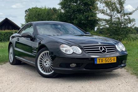 Mercedes SL55 AMG zwart 2003